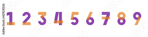 numbers colored set design count date numeric quantity