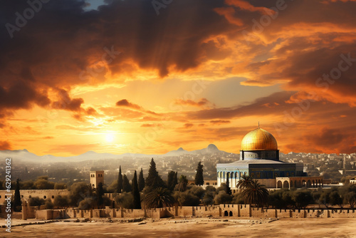 Sacred beauty of Al-Aqsa Mosque and Dome of the Rock in Jerusalem's Old City