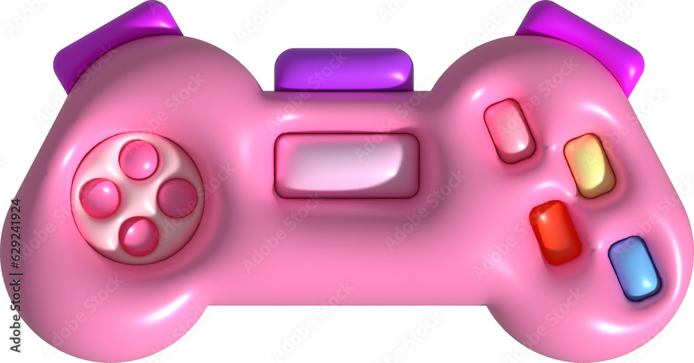 3d icon joystick gamepad game console or game controller Computer game. minimalist cartoon style 3d icon joystick gamepad game console or game controller Computer game. minimalist cartoon style