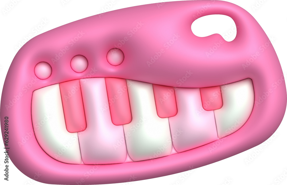 3d icon electrical toy piano keyboard. Kids musical electronic. Funny children's toy 3d icon electrical toy piano keyboard. Kids musical electronic. Funny children's toy
