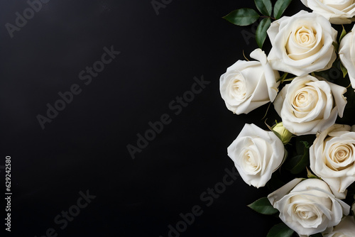 Graceful White Roses: A Reflection of Sympathy © ELmidoi-AI