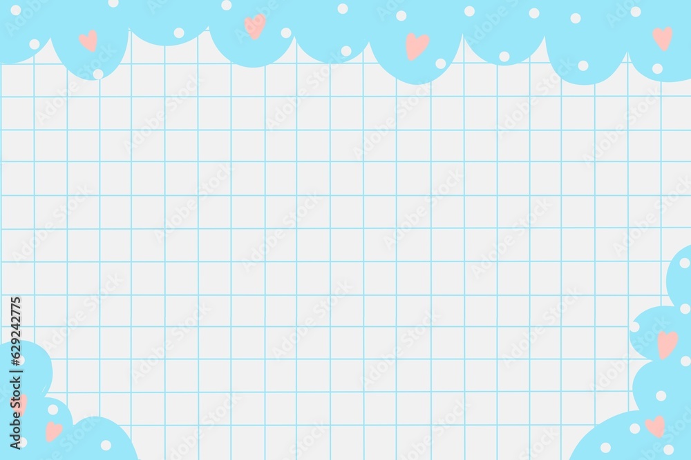 Frame in blue.dot ,heart pastel for decorate card Frame in blue.dot ,heart pastel for decorate card