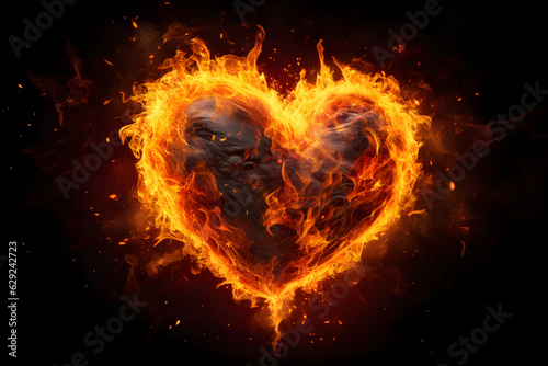 Red heart with black background wallpaper  heart transparent background  aesthetic heart fire wallpaper  love background