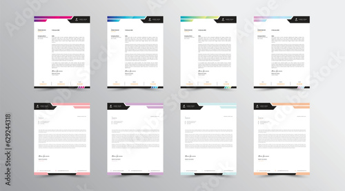 Letterhead Design Template. set Abstract Letterhead Design, Modern Business Letterhead Design Template
