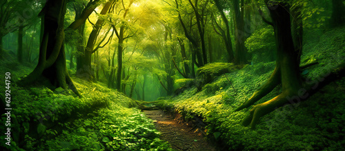 lush green forest hd forest clipart