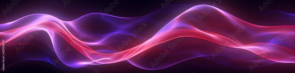 Abstract gradient background with bright neon curves