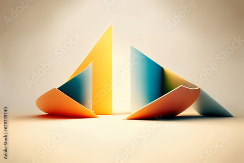 The abstract 3d design elements