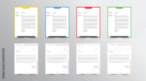Letterhead Design Template. set Abstract Letterhead Design, Modern Business Letterhead Design Template

