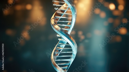 DNA double helix structure model, the cornerstone of genetic medicine. Generative AI