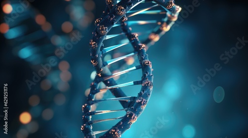 DNA double helix structure model, the cornerstone of genetic medicine. Generative AI
