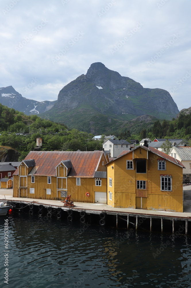 Naklejka premium Nusfjord, Lofoten, Norvège