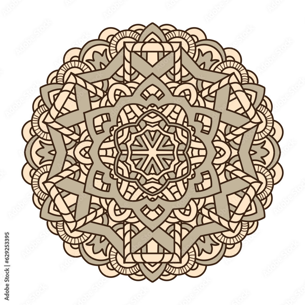 minimalis mandala ornament background vector illustration