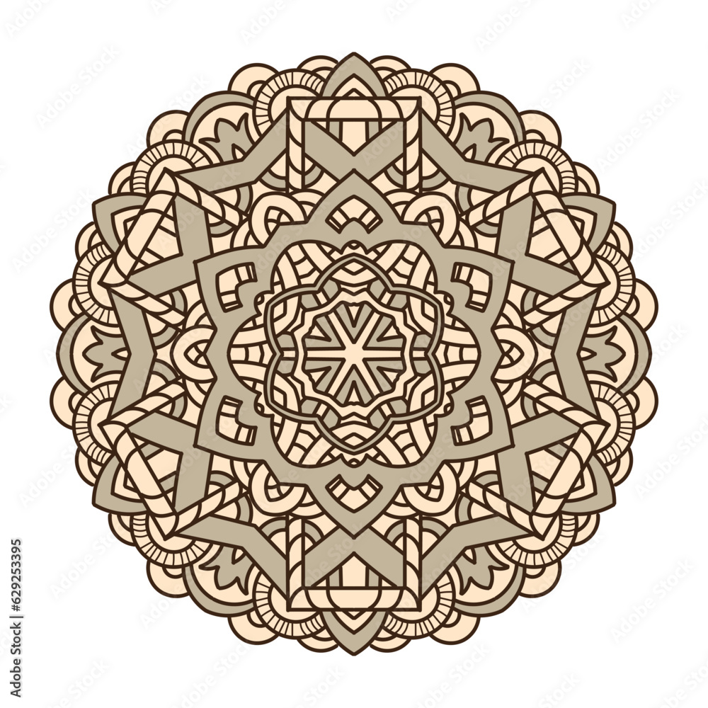 minimalis mandala ornament background vector illustration