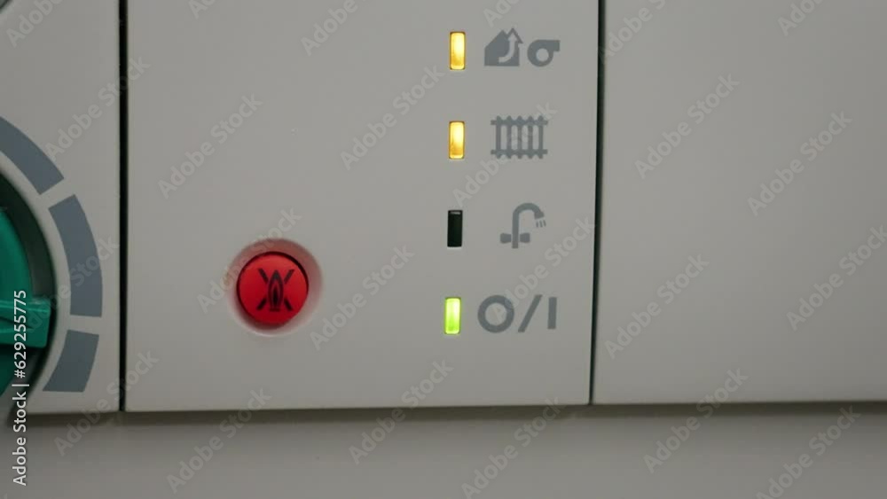 House heating boiler control panel. House heating boiler control panel.