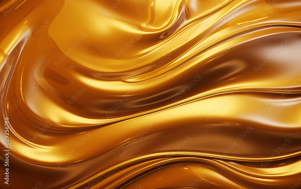 Abstract golden liquid background with waves Abstract golden liquid background with waves