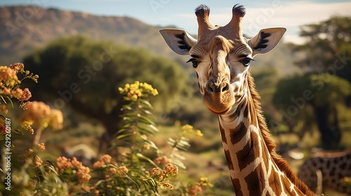 giraffe in jungle