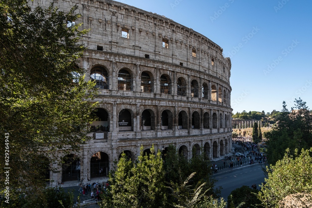 Picturesque view of the majestic Colosseum