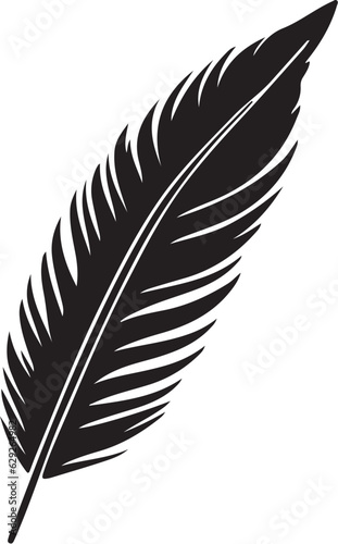 Vector design of a minimalistic feather with a white background