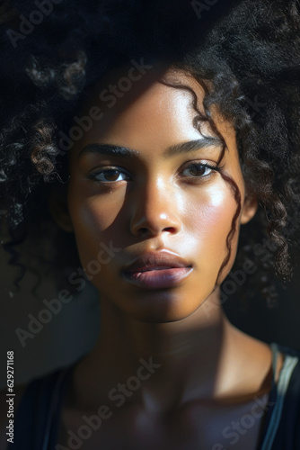 A Confident Portrait Headshot of a Young Black Woman - Empowered Pose