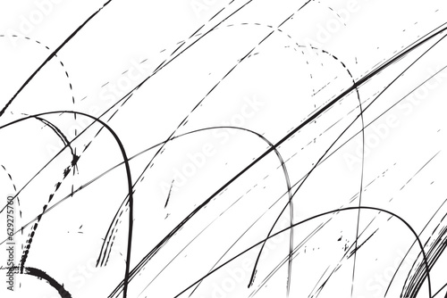 Scribble with pen or pencil strokes brush. Hand drawn with chaotic randomized abstract black white patterns scratches. Doodle for covers, posters and cards. Vector.