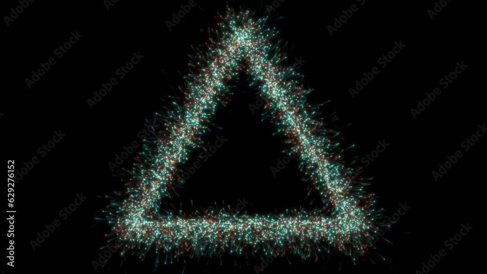 The triangle is made up of particles The triangle is made up of particles