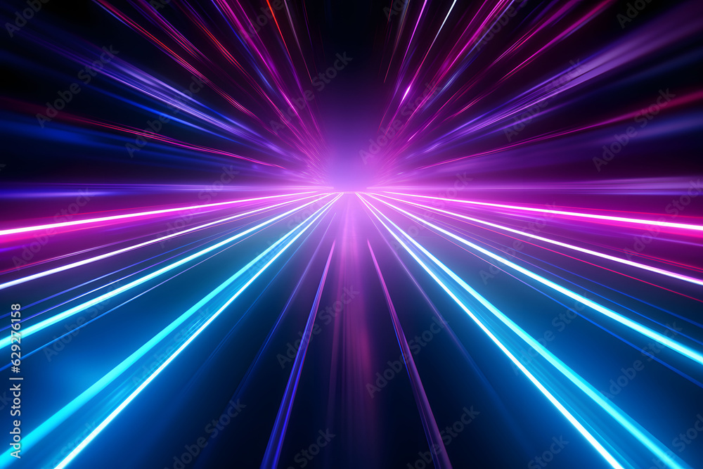 Abstract futuristic background high speed straight
