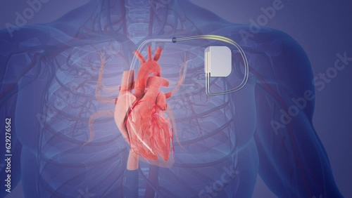 Permanent pacemaker implant medical concept  photo