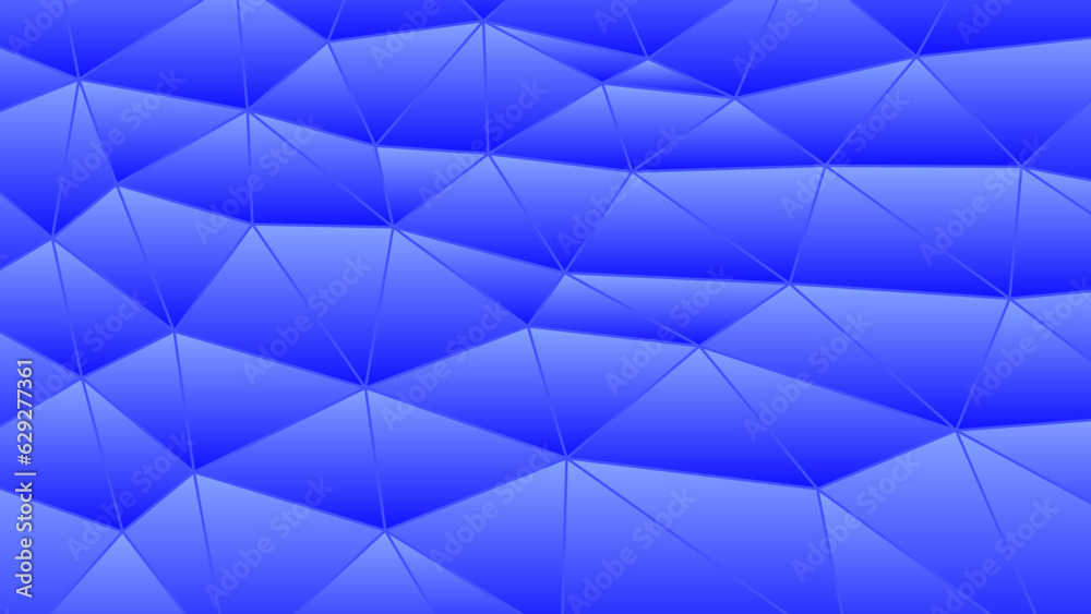 Fototapeta premium abstract vector stained-glass triangle mosaic background - blue