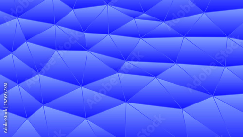 abstract vector stained-glass triangle mosaic background - blue