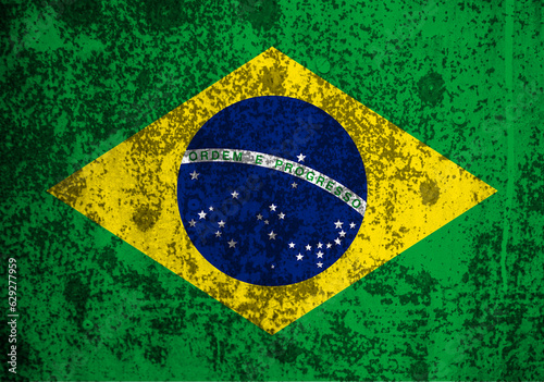 Brazilian flag texture as background
