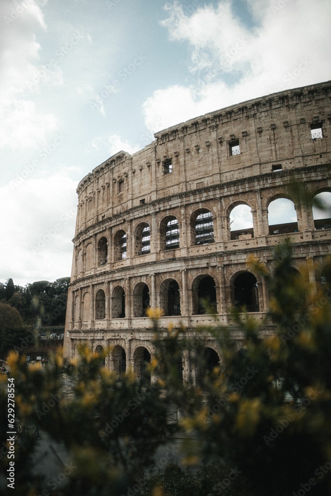 Stunning view of the iconic Roman Colosseum in Rome, Italy