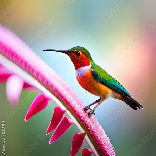 hummingbird on a flower ai generated © sumaira