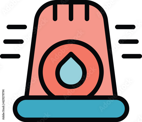 Ovary menopause icon outline vector. Woman hormone. Female health color flat