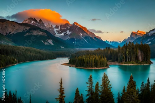 sunrise over the lake generated ai © AD Collections