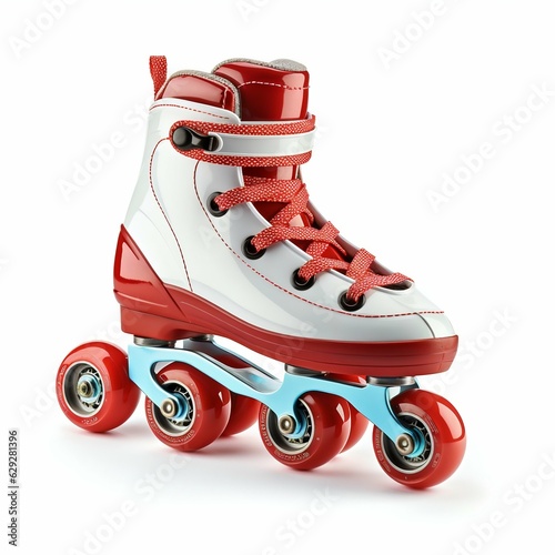 Roller Skate Isolated on White Background. Generative ai