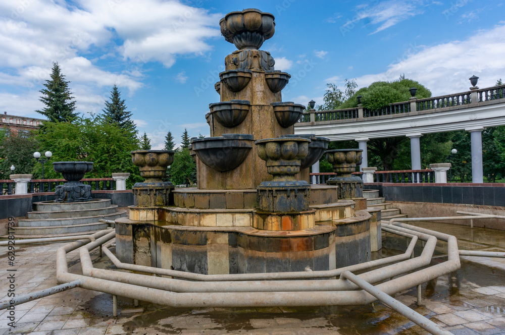 Fountain in the park of the Novokuzneck Fountain in the park of the Novokuzneck