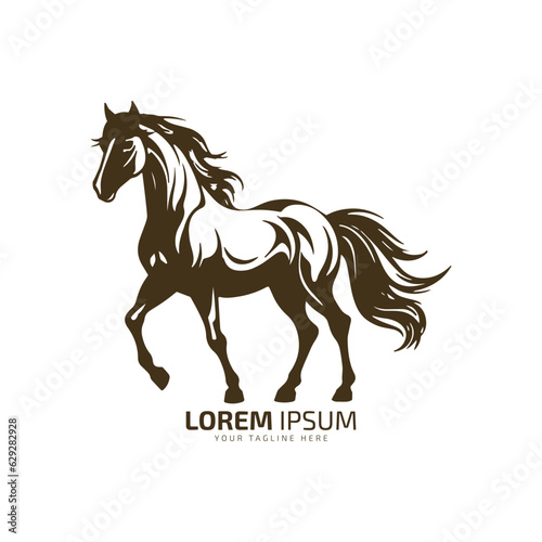 horse logo icon vector illustration design template illustration silhouette isolated symbol