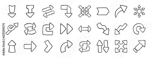 set of 24 outline web arrows icons such as down arrow  download  transfer  point down  minimize  tab  increasing vector icons for report  presentation  diagram  web design  mobile app