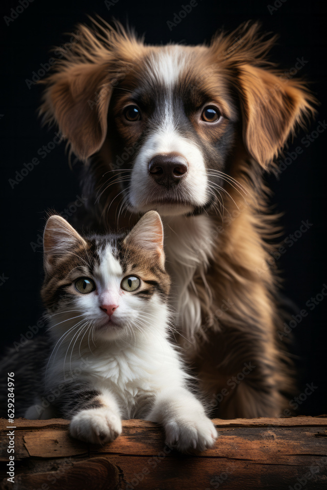 Puppy and kitten