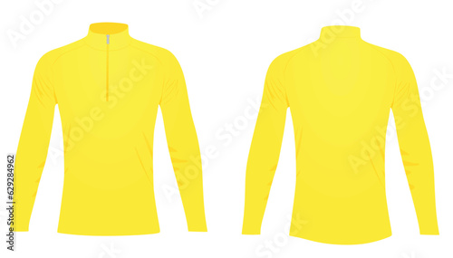 Yellow top sweatshirt. vector illustration