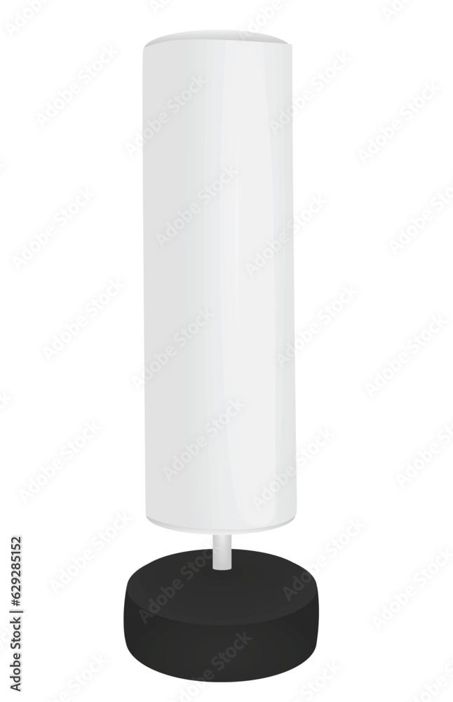 White boxing bag. vector illustration