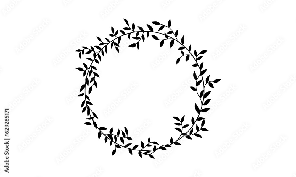 Wreath Hand drew round frame invitations postcards greeting cards quotes logos posters Vector illustration Wreath Hand drew round frame invitations postcards greeting cards quotes logos posters Vector illustration