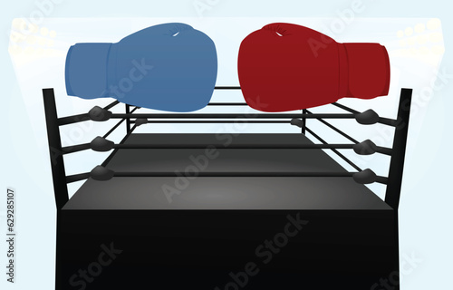 Boxing ring ropes. vector illustration