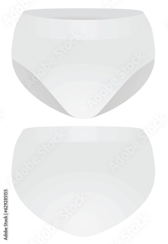 White men underwear. vector illustration