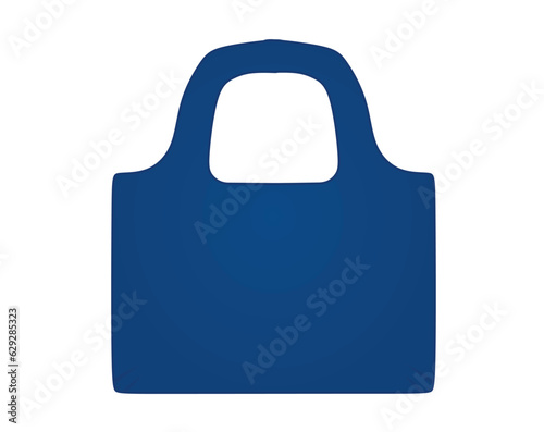 Blue simple bag. vector illustration