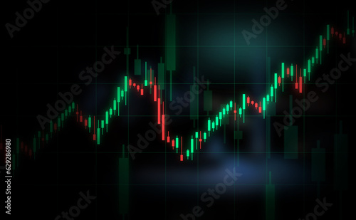 uptrend line candlestick graph. Financial diagrams