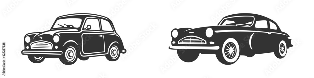 Vintage car icon. Vector illustration.