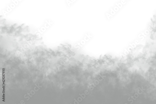 White fog or smoke on dark copy space transparent background. Vector illustration 