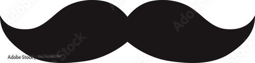 Mustache 05. Gentleman Black Vintage Hipster Icon.