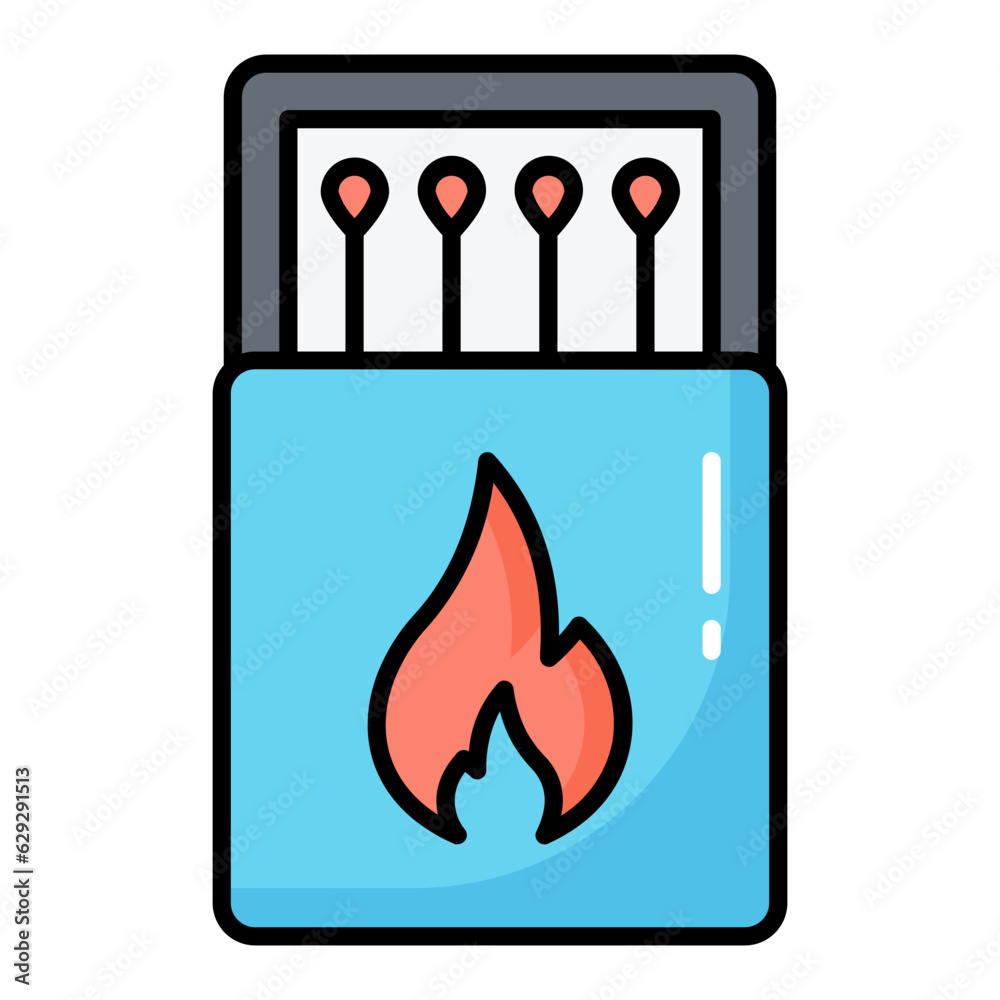 Matchbox Line Color Icon Matchbox Line Color Icon